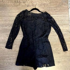 Black lace romper